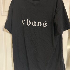 SHEIN Black 'Chaos' Graphic Tee
